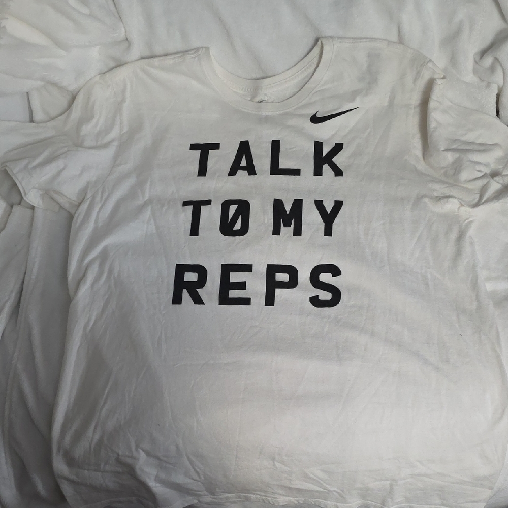 Nike White Tee with Black Text